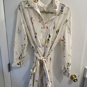 H&M Cream Floral Dress